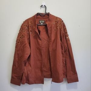 BOB MACKIE | Wearable Art Rhinestone Jacket | Sz 1X